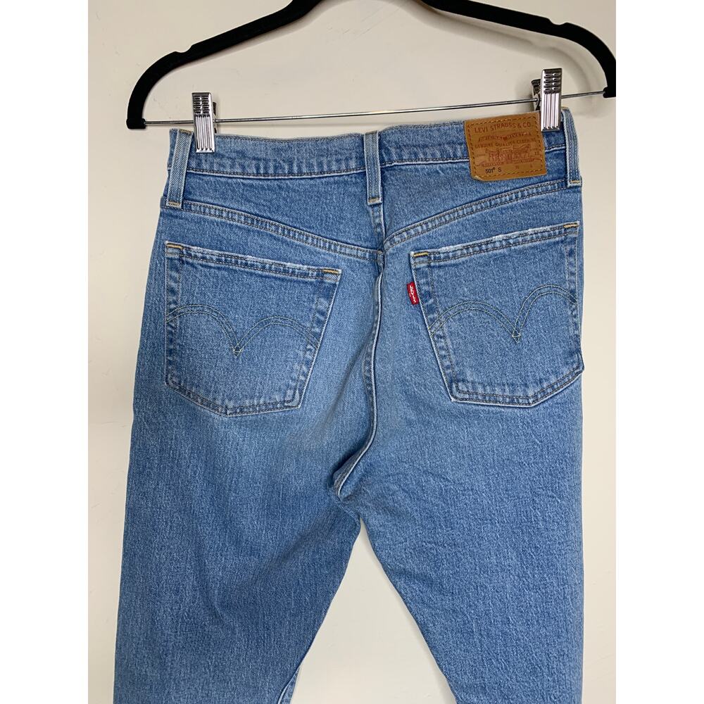 Levi's Premium 501 Slim Jeans Medium Wash Sz 26 x 28 - Picture 8 of 10